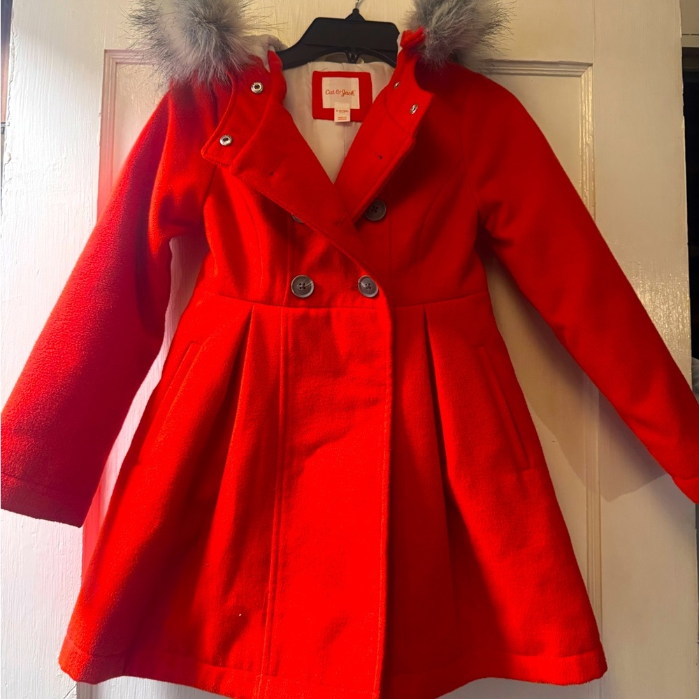 Girl’s red Pea Coat size 6/6x